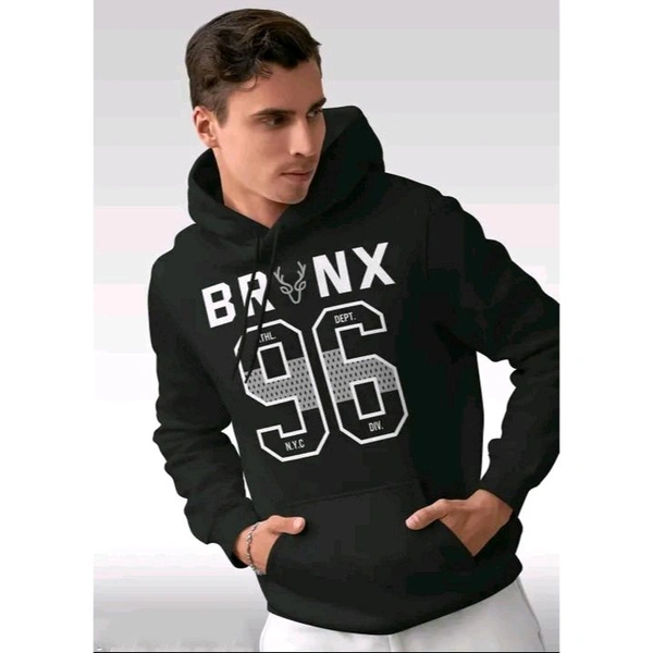 Hoodie fleece cotton to cotton sweatshirt - Black, L