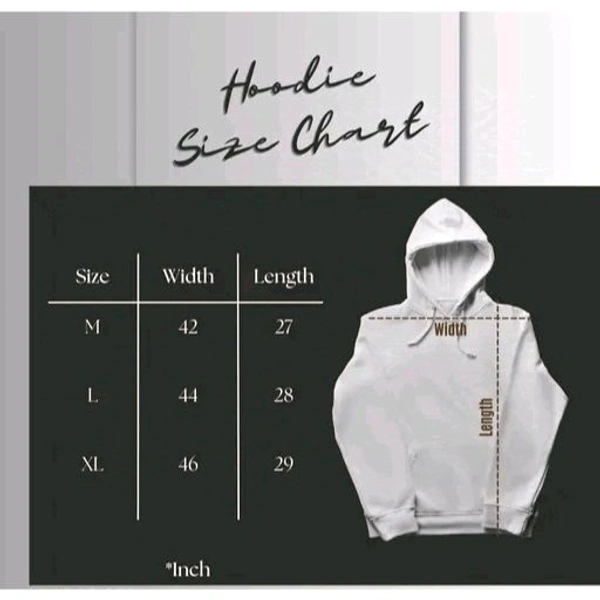 Hoodie fleece cotton to cotton sweatshirt - Black, L