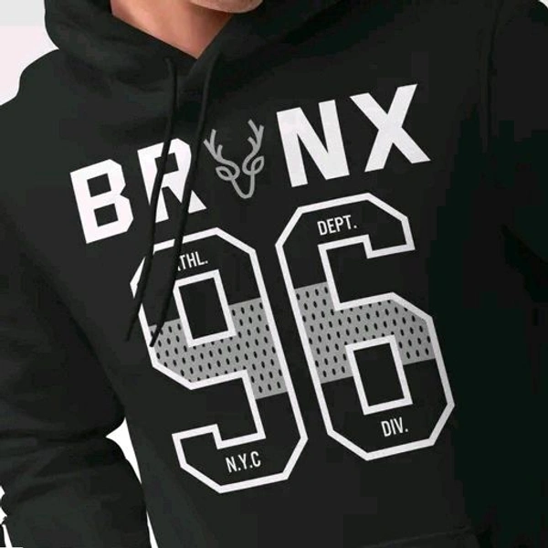 Hoodie fleece cotton to cotton sweatshirt - Black, XL