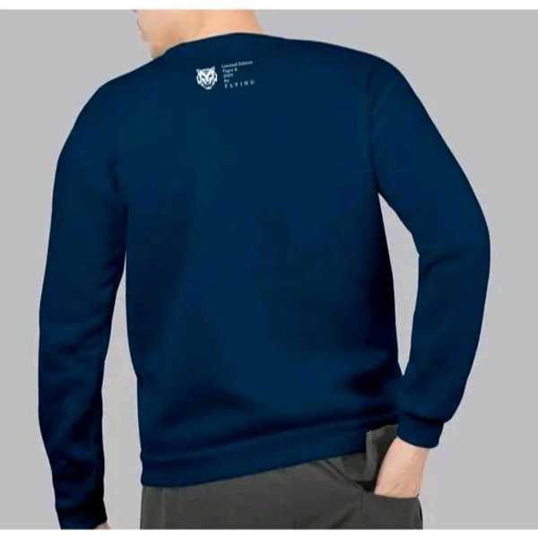 Men's Graphic Pullovers Blue Sweatshirts - L, Blue