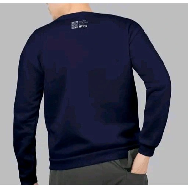 Men's Graphic Pullovers Navy Blue Sweatshirts - Navy Blue, L