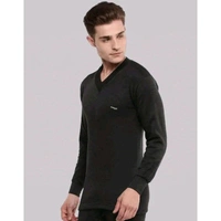 Men's SolidBlack Thermals - S, Black
