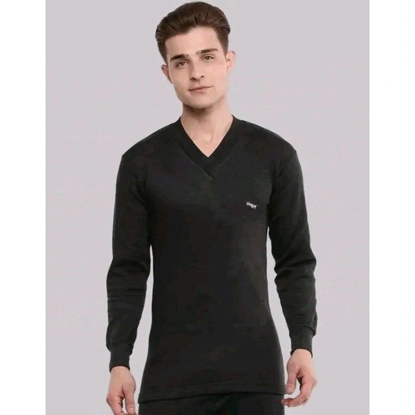 Men's SolidBlack Thermals - Black, M