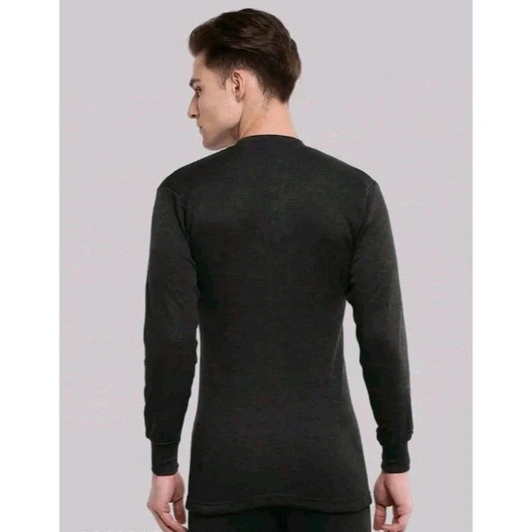 Men's SolidBlack Thermals - Black, L
