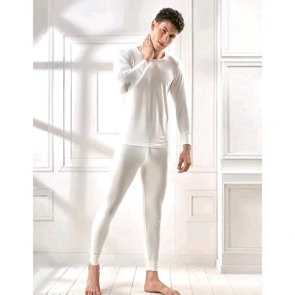 Men's Off White Finex Thermal Top - S, White