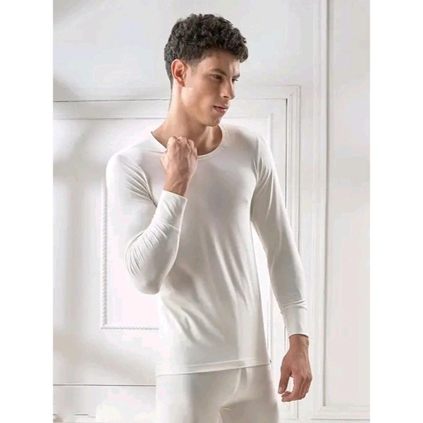 Men's Off White Finex Thermal Top - White, M