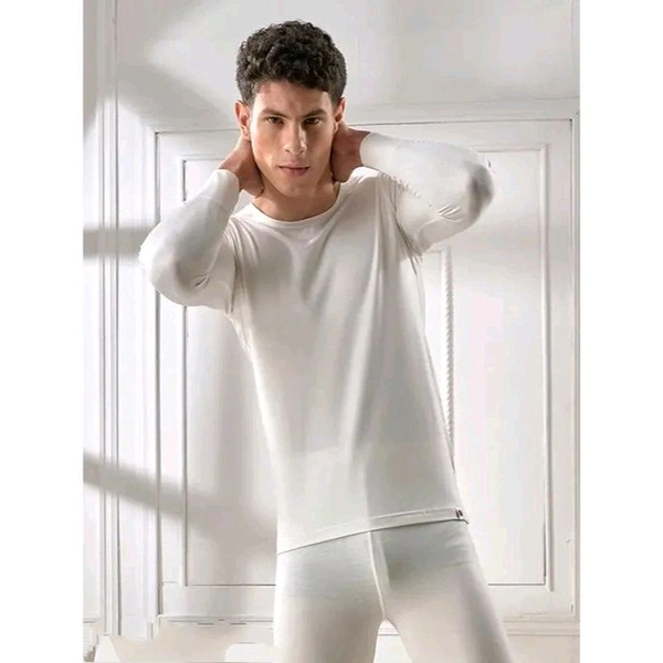 Men's Off White Finex Thermal Top - White, L