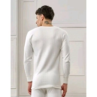Men's Solid White Thermals - XS, White