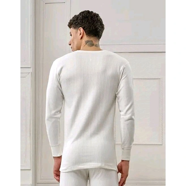 Men's Solid White Thermals - XS, White