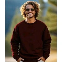 FastColors Comfy Modern Urband Ravishing Fashionista Round neck mens Maroon cotton lycra full printed Tshirt. - Maroon, XL