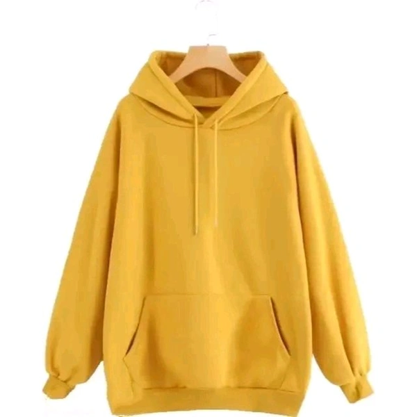 STI Women's Solid Yellow Sweatshirts - Yellow, M