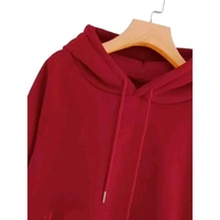 FABRIPPLE Women's Solid Maroon Sweatshirts - Maroon, L