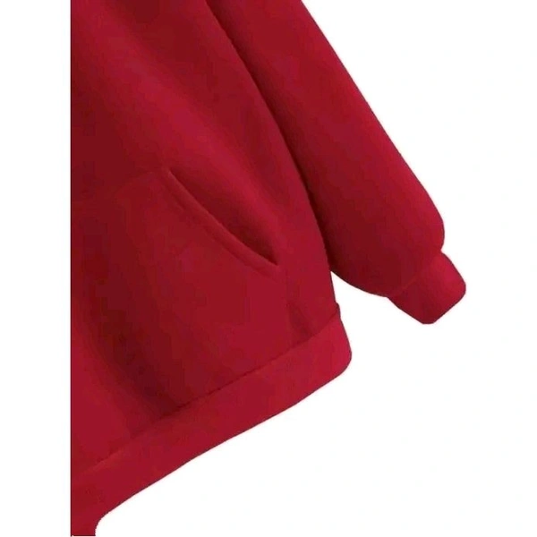 FABRIPPLE Women's Solid Maroon Sweatshirts - Maroon, XXL