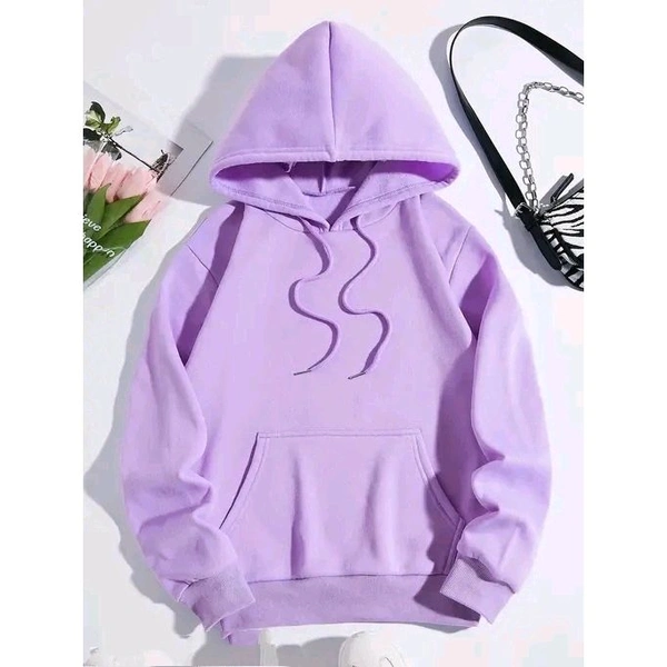 FABRIPPLE Women's Solid Lavendar Sweatshirts - Lavendar, S