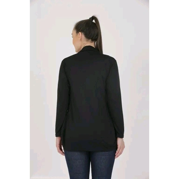 Women's Cotton Shrug - Black, XXL