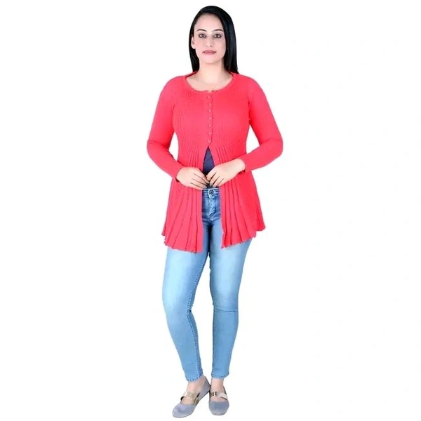 Ogarti Designer woollen Women's  Shrug - M, Pink