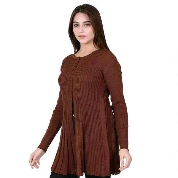 Ogarti Designer woollen Women's  Shrug - M, Brown