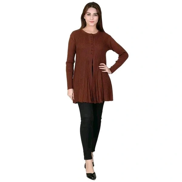 Ogarti Designer woollen Women's  Shrug - M, Brown