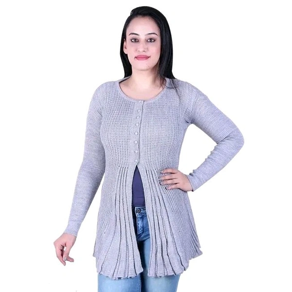 Ogarti Designer woollen Women's  Shrug - M, Gray