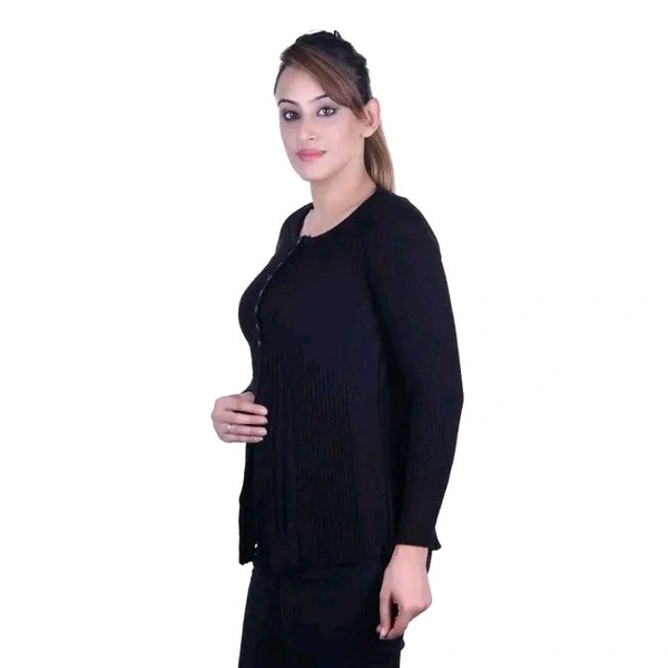 Ogarti Designer woollen Women's  Shrug - M, Black