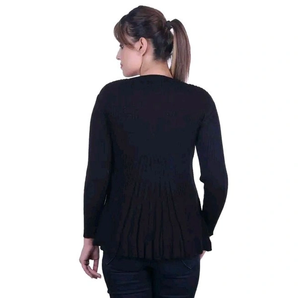 Ogarti Designer woollen Women's  Shrug - M, Black