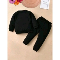 Kids Fullsleeve Top&Pant Set PF 1 - Black, 1-2 Year