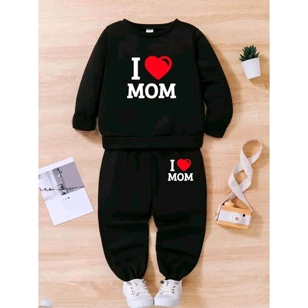 Kids Fullsleeve Top&Pant Set PF 1 - Black, 4-5 Year