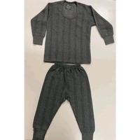 Soft Kids (Boys and Girls)Thermals Suit Set ,Stretchable, Breathable and Lightweight - Gray, 8-9 Year
