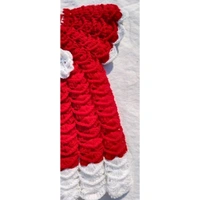 Baby Girls Handmade Woollen Frock Cum Sweater (Red Color) - 0-6 Month, Red