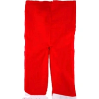 Santa Claus Costume Dress Kids Christmas Costume Complete Set of 4- Shirt,Pant, Hat and Pouch Red & White Fancy dress Costume Kids Costume Wear - Red, 9-12 Month