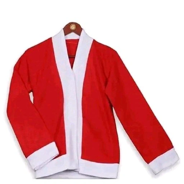 Santa Claus Costume Dress Kids Christmas Costume Complete Set of 4(Jacket,Pant,Hat,Pouch)-Red & White Fancy Dress Costume