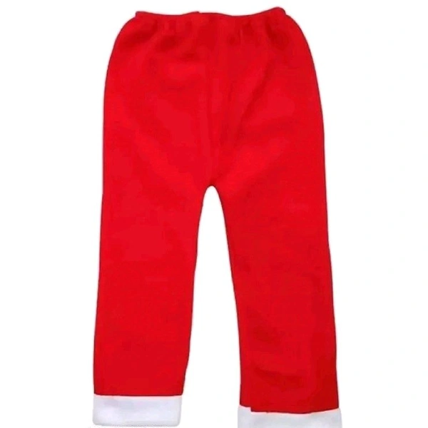 Santa Claus Costume Dress Kids Christmas Costume Complete Set of 4(Jacket,Pant,Hat,Pouch)-Red & White Fancy Dress Costume