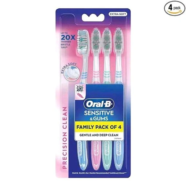 Oral-B Sensitive Ultrathin - Family pack of 4 toothbrushes – Extra Soft