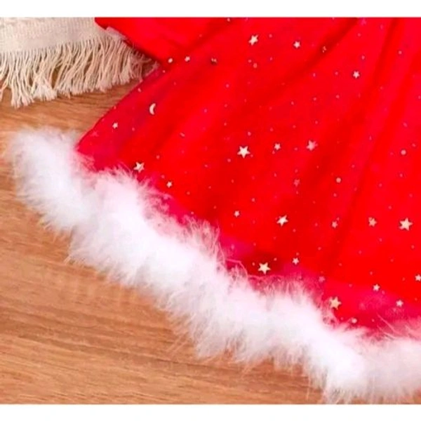 Princes Classy Girl Frock Dresses for christmas - 5-6 Year, Red