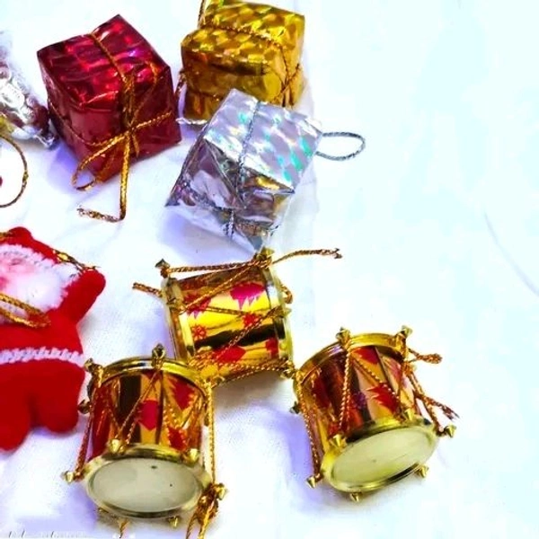 Pack of 35 Pcs Christmas Tree Decorations Ornaments - Red