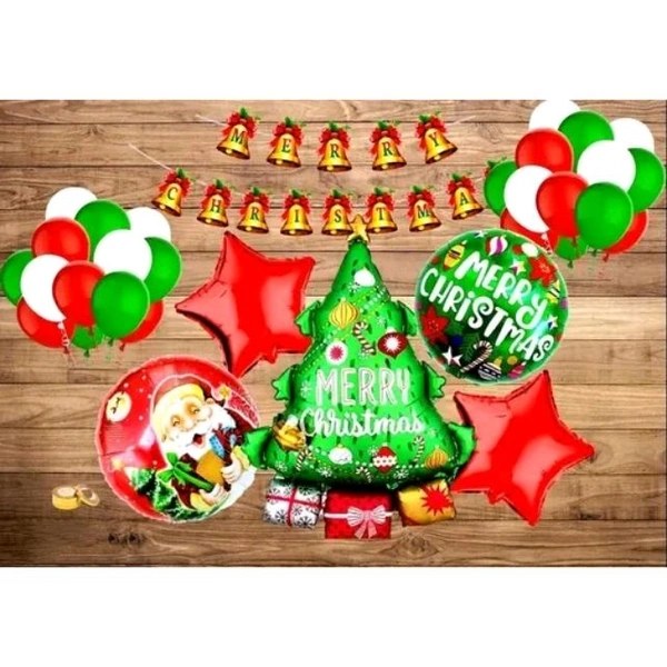 SV Traders Merry Christmas Decoration/Santa Claus Decoration Pack Of 45 Pcs