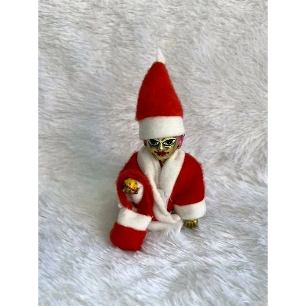 Santa dress for laddu gopal ji size 4 - Red