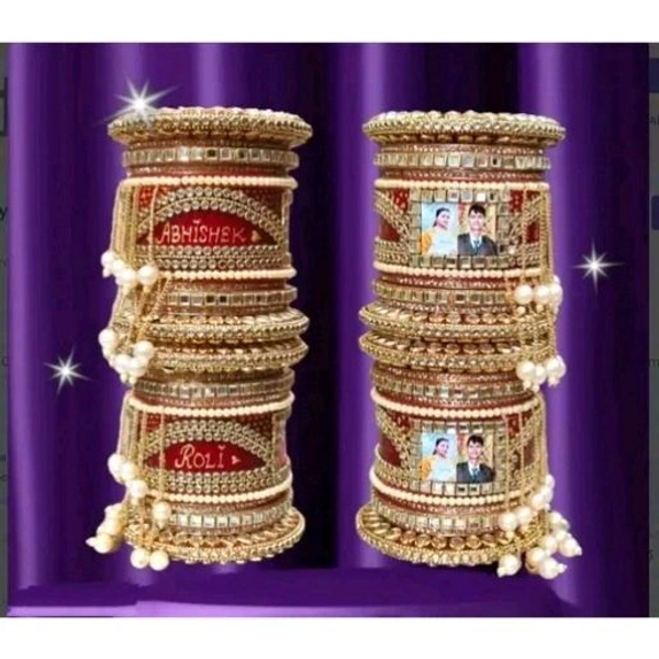 PHOTO CHUDA, PHOTO WALA CHUDA,Photo Frame Chooda, Dulhan Chooda, Rajasthani Chooda - 2.8