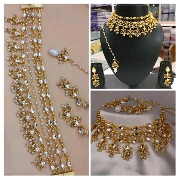 Multi-layered Pearl chokar Necklace