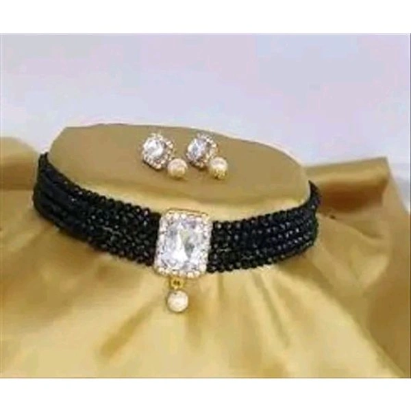 5 Pcs Choker Combo Set Crystal Choker With Earrings jewellery set