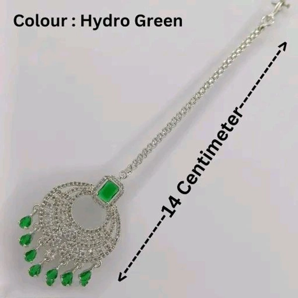 PRANATI Premium  AD Maangtika  Amrican Diamonds  Tika Tikuli