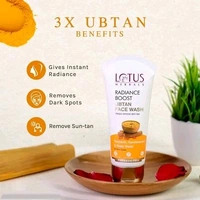 Lotus Radiance Boost Ubtan Face Wash | Turmeric, Sandalwood and Rose Water | Glowing Skin |Reducing Dark Spots | Paraben free |Mineral Oil Free| 100gm