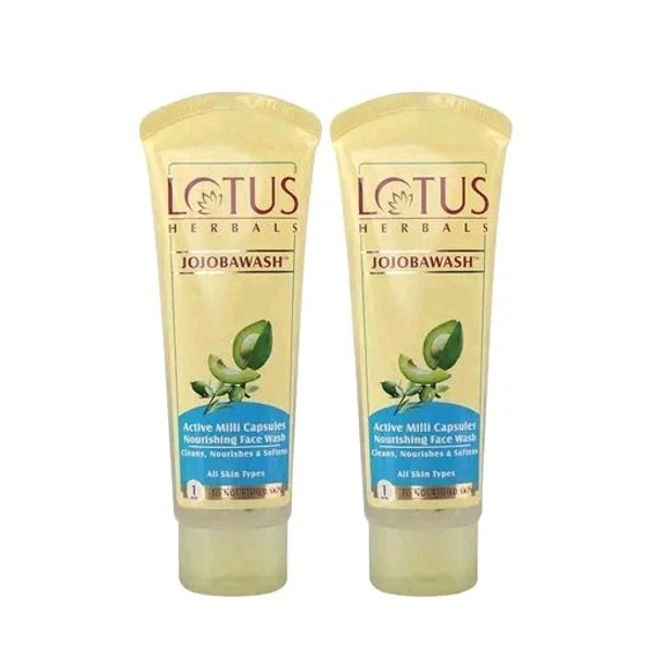 Lotus Jojoba wash Active Milli Capsules Nourishing Face Wash | 80ml (Pack Of 2)