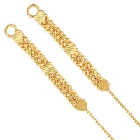 Traditional wear 1 One Gram Gold Plated alloy Fancy Kanchain, Ear chain, kanoti, ear Cuff, Ear to Ear Chain, kanchain Combo set for Women and Girls- (Pack of - 2 Pair kanchain)