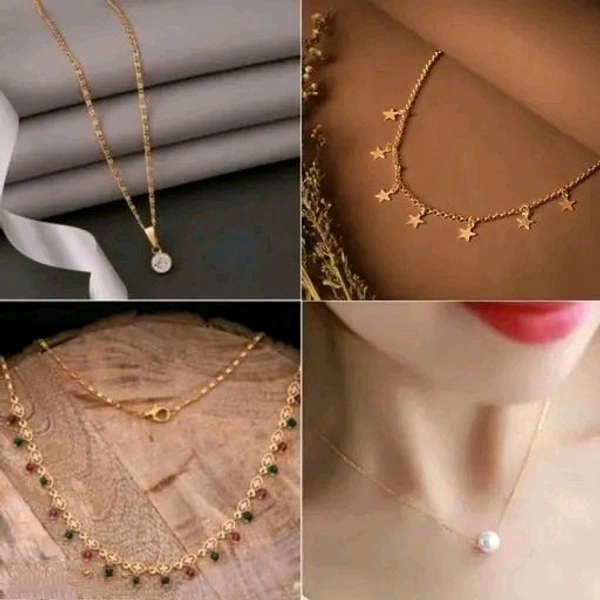  ( BUY 1 GET 3 FREE ) Premium Quality Micro Gold Plated  Gold  Necklace Chain
