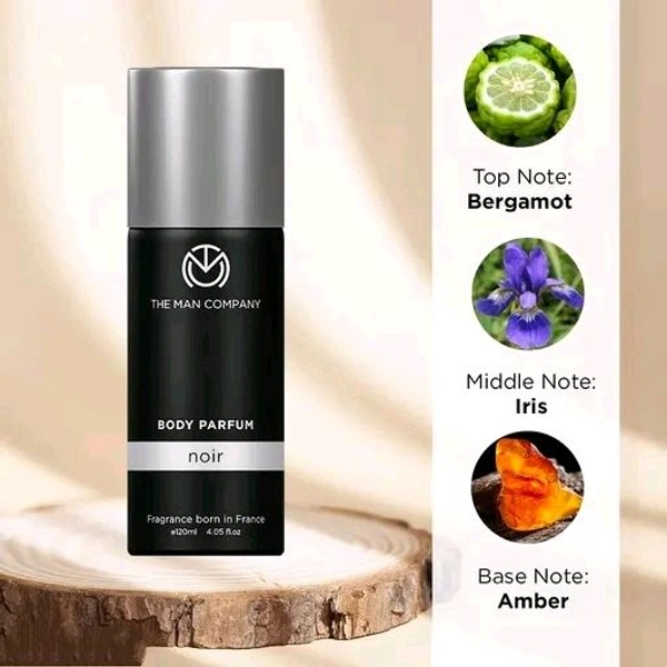 The Man Company Non-Gas Body Perfume For Men - Noir (120 Ml) | No Gas Deodorant | Long Lasting Fragrance | Body Spray For Men
