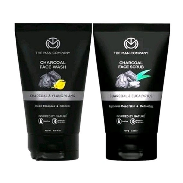 The Man Company De-Tan Power Combo | Face Wash with Face Scrub Complete Face Care Combo |