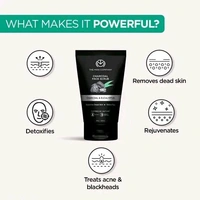 The Man Company Charcoal Face Scrub For Exfoliation, Anti-Acne & Pimples, Blackhead Removal (100 Gm) | Made in India