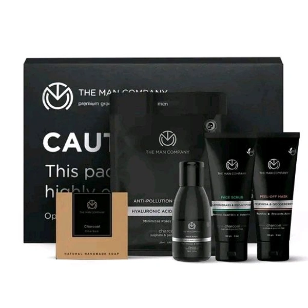 The Man Company De Tan Charcoal Facial Kit for Men