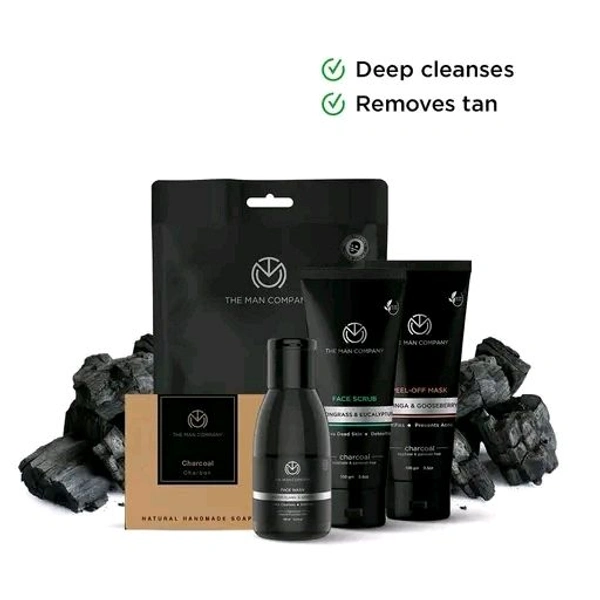 The Man Company De Tan Charcoal Facial Kit for Men